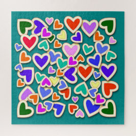 Puzzle Corazones coloridos