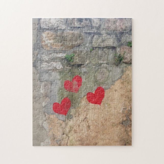 Puzzle Corazones con grafitis (Vertical)