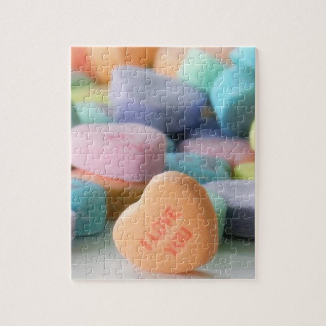 Puzzle corazones de caramelos pastel regalo de rompecabez (Vertical)