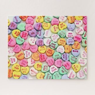 Puzzle Corazones de Citas de Dulces de San Valentín