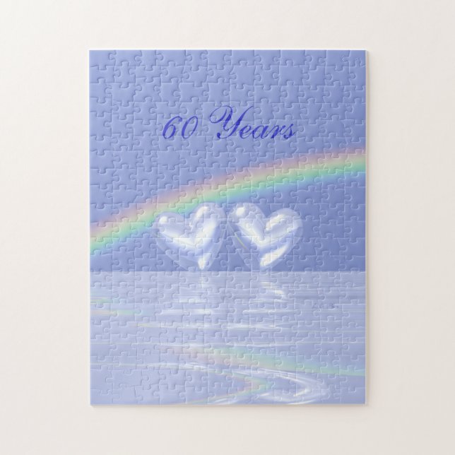 Puzzle Corazones de diamantes en 60 años (Vertical)