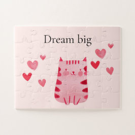Puzzle Corazones de gato rosado y curado de Rubor