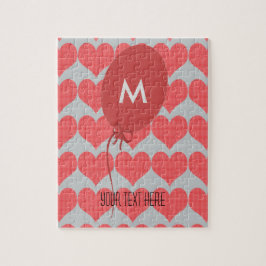 Puzzle Corazones de globos rojos