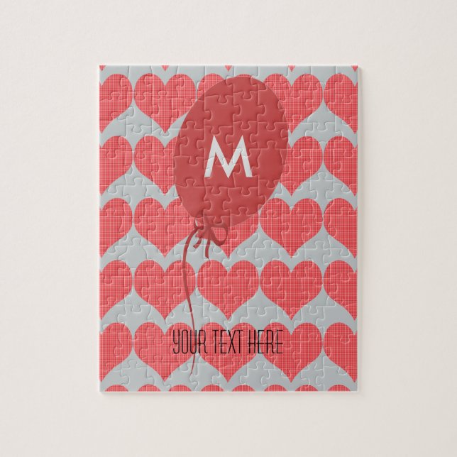 Puzzle Corazones de globos rojos (Vertical)