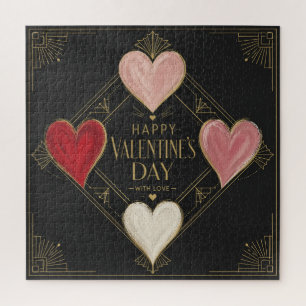 Puzzle Corazones de pasión Art Deco