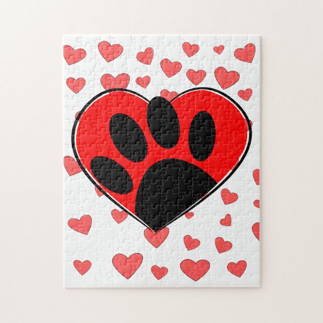 Puzzle Corazones de Perro por todas partes (Vertical)