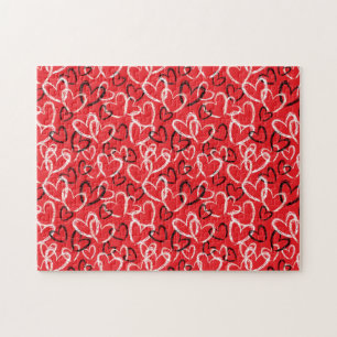 Puzzle Corazones de San Valentín escritas a mano