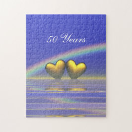 Puzzle Corazones dorados del 50 aniversario