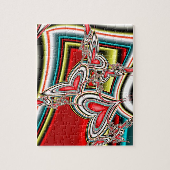 Puzzle Corazones en caída (Vertical)