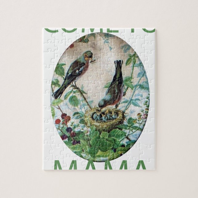 Puzzle Corazones hambrientos: ¡Mamá tiene comida! Ven a m (Vertical)