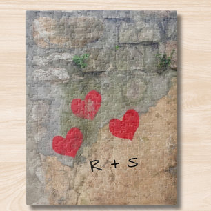 Puzzle Corazones Monograma