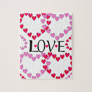Puzzle Corazones Pequeños Rosa Rojo AMOR