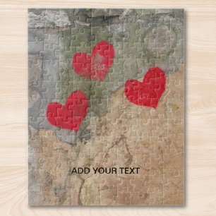 Puzzle Corazones Personalizados De Texto Y Foto personali
