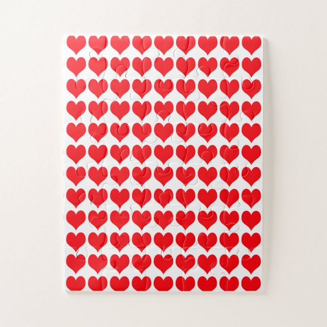 Puzzle Corazones rojos (Vertical)