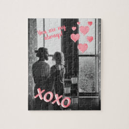 Puzzle Corazones rosados románticos XOXO 2 Foto Valentine
