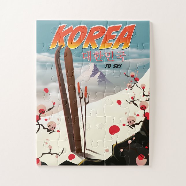Puzzle Corea para esquiar (Vertical)
