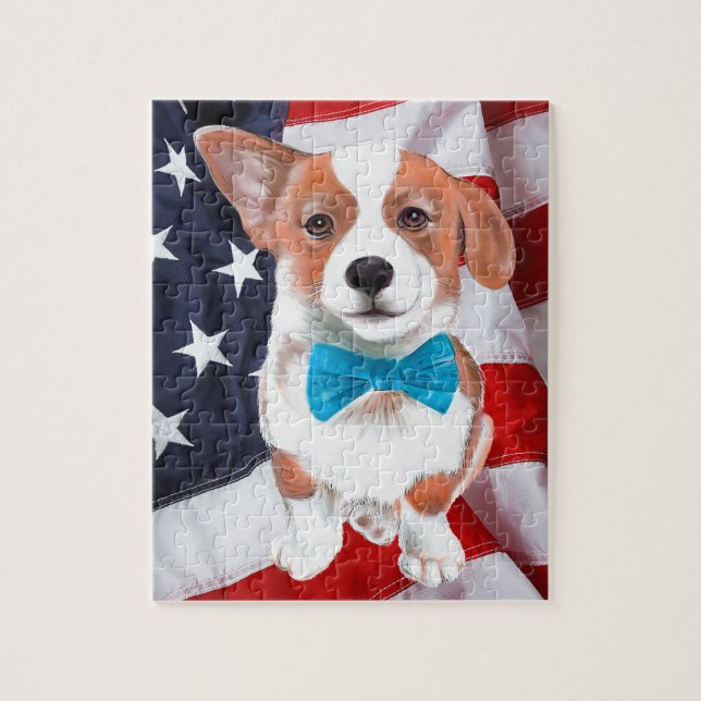 Puzzle Corgi América (Vertical)