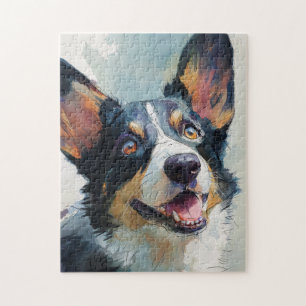 Puzzle Corgi galés de Cardigan acuarela