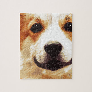 Puzzle Corgi soplado moderno Galés