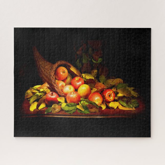 Puzzle Cornucopia con manzanas (Horizontal)