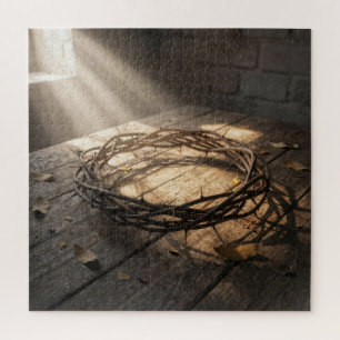 Puzzle Corona de Espinas Iluminada por Rayos de Sol