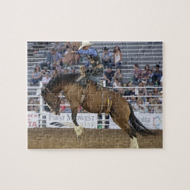 Puzzle Corral de caballo vaquero occidental rodeo (Horizontal)