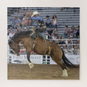 Puzzle Corral de caballo vaquero occidental rodeo que se