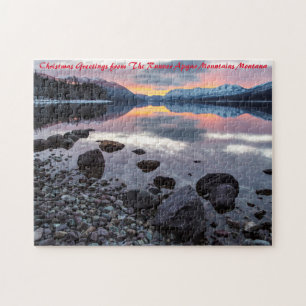 Puzzle Corredora Apgar Montañas Montana. Felicitación de