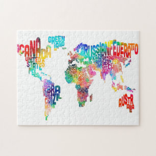 Puzzle Correspondencia de texto del mundo