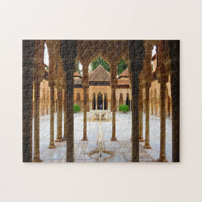 Puzzle Corte de los leones, Alhambra, España - (Horizontal)