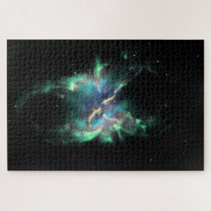 Puzzle Cortina de ducha con estampado de nebulosa planeta