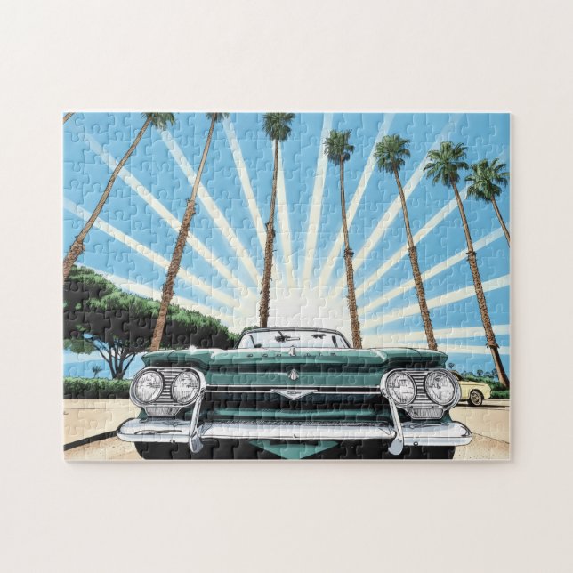 Puzzle Corvair Pop Art Palm Tree (Horizontal)