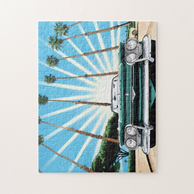 Puzzle Corvair Pop Art Palm Tree (Vertical)