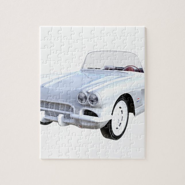 Puzzle Corvette de 1961 blancos (Vertical)