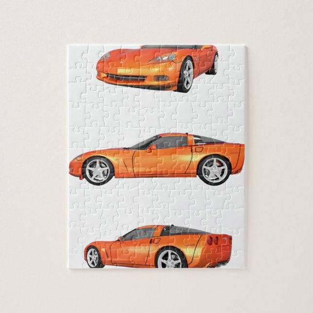 Puzzle Corvette naranja: (Vertical)