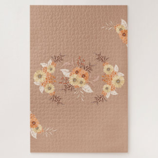 Puzzle Cosecha Armonía de Pétalos – Mezcla Floral Terrosa