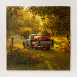Puzzle Cosecha de manzanas al atardecer