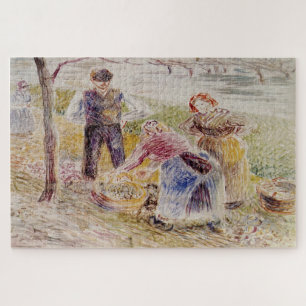 Puzzle Cosecha de patatas, 1884 - Camille Pissarro