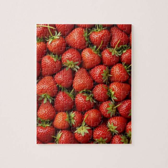 Puzzle Cosecha Dulce de Verano: Parche de Fresas Suculent (Vertical)