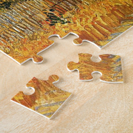 Puzzle Cosecha en La Crau, con Montmajour...