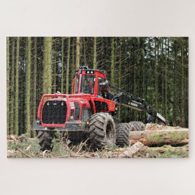Puzzle Cosecha forestal en reposo (Horizontal)