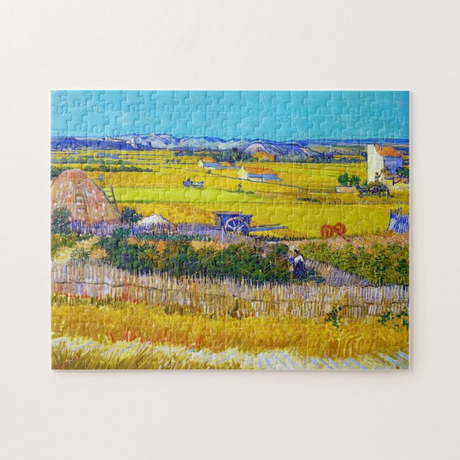 Puzzle Cosecha Paisaje con Blue Cart Vincent Van Gogh (Horizontal)