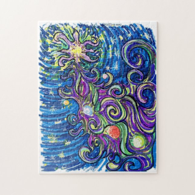 Puzzle Cosmic Christmas Tree (Vertical)