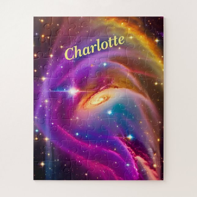 Puzzle Cosmic Indigo Galaxia Purple Dance Space Universo (Vertical)