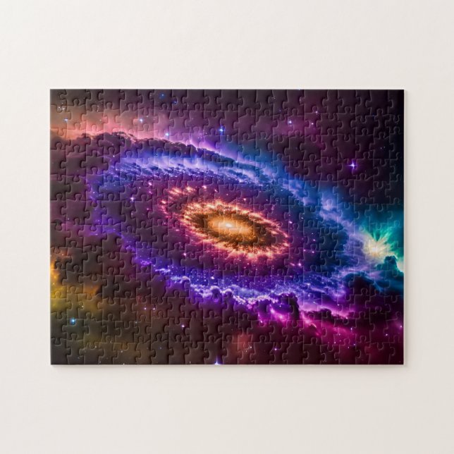 Puzzle Cosmic Pink & Purple Fun Galaxy inside Universe (Horizontal)