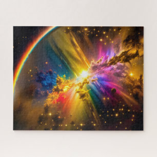 Puzzle Cosmic Rainbow Over Indigo Nebula Event en el espa