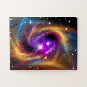 Puzzle Cosmic Rainbow Swirly Array de estrellas