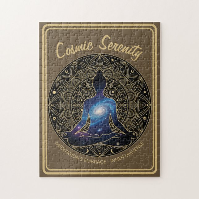 Puzzle Cosmic Serenity Meditation – Galaxy Mandala  (Vertical)