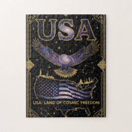 Puzzle Cosmic USA Eagle Celestial Map Art