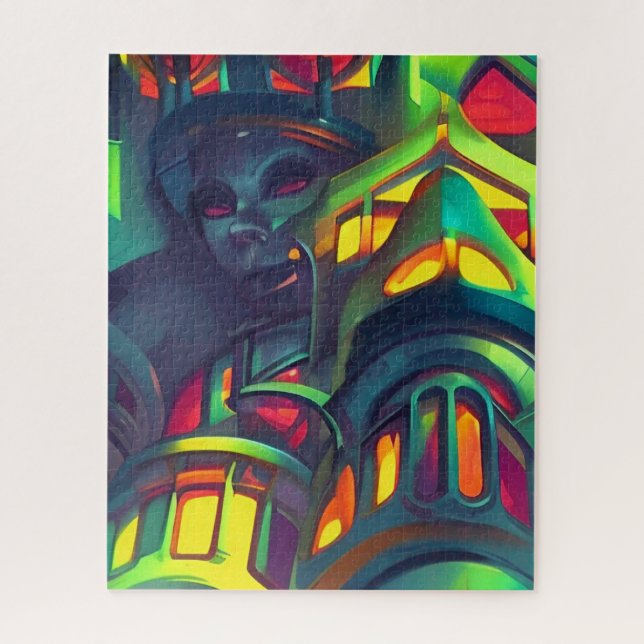 Puzzle Cosmópolis de curiosidad de Wombott (Vertical)